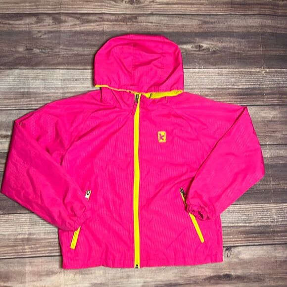 Pink Platinum 10/12 Girls Windbreaker Jacket Hot Pink Coat Raincoat Zipper Tween - Picture 1 of 5